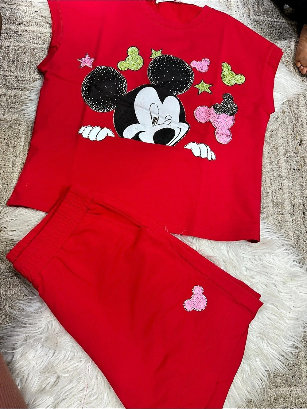 Disney Mickey Mouse Red Matching Set